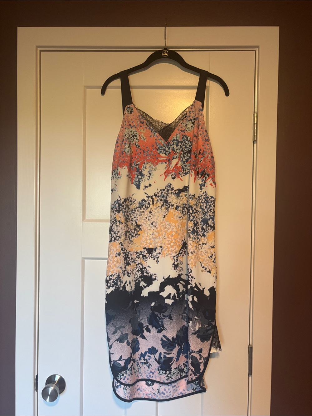 Adelyn Rae Multicolor Floral Midi Slip Dress